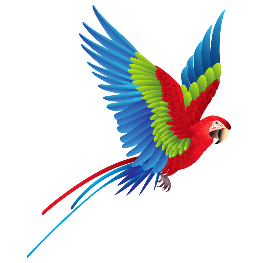 Loro volando